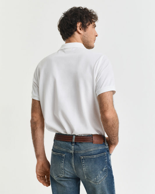 Poloshirt aus Piqué mit Wappen-Stickerei, Regular Fit