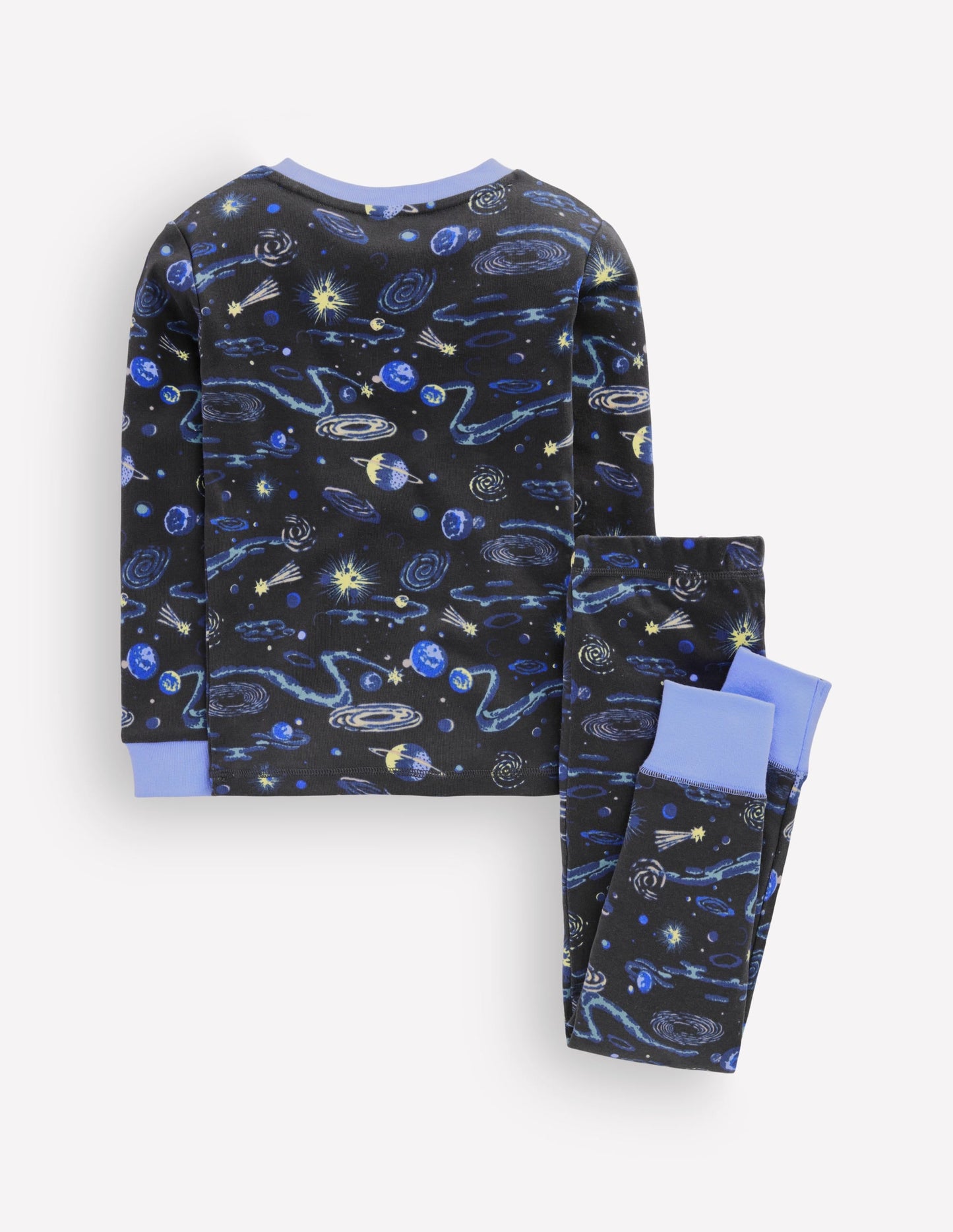 Snug Long John Pyjamas-Shadow Grey Constellation