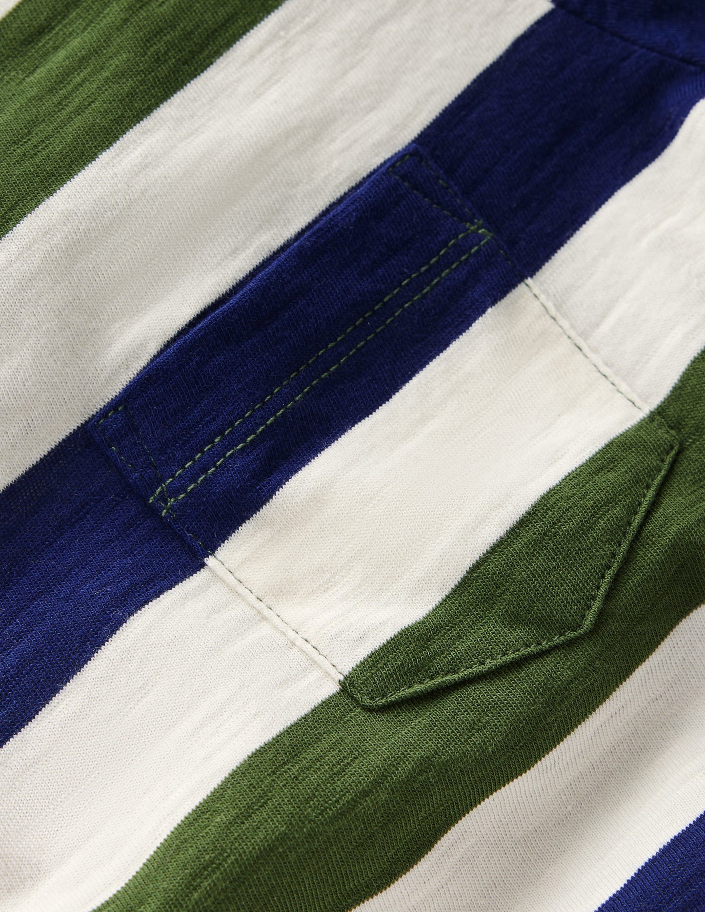 Everyday Short Sleeve T-Shirt-Green and Blue Stripe