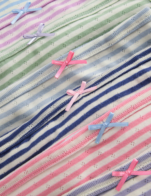 7-pack Pointelle Pants-Multi Stripes