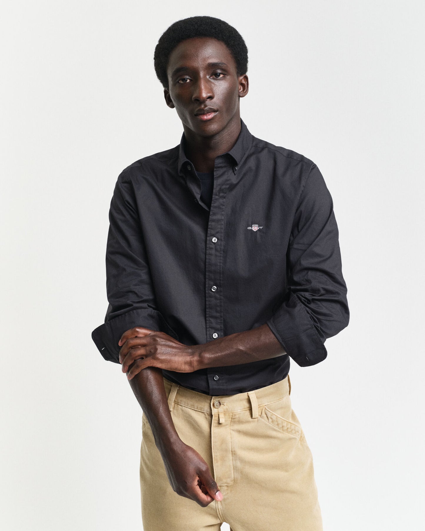 Chemise classique en popeline coupe ajustée