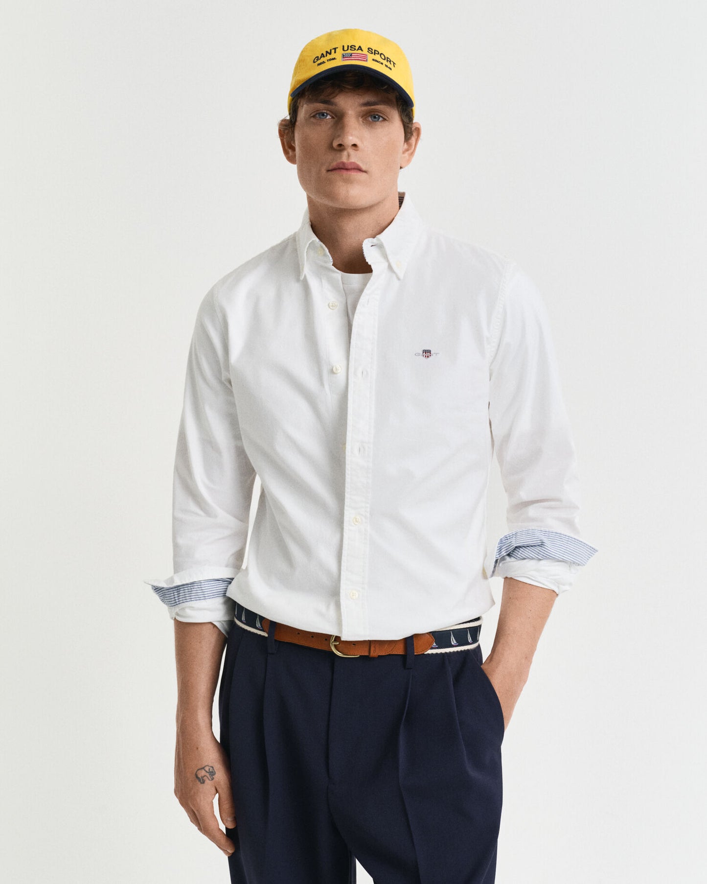 Slim-Fit-Oxford-Stretchhemd