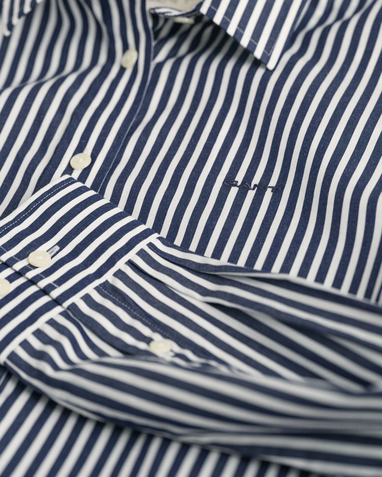 Chemise Popeline Classique Rayée Coupe Droite