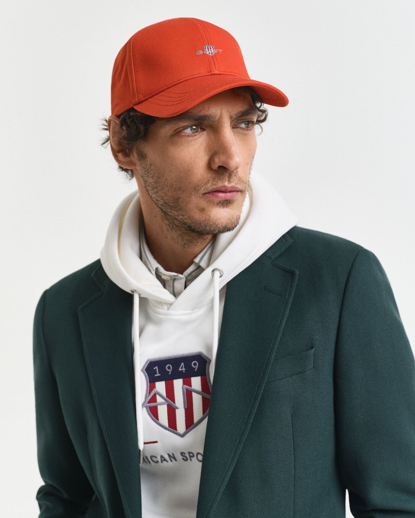 Casquette en sergé de coton avec écusson