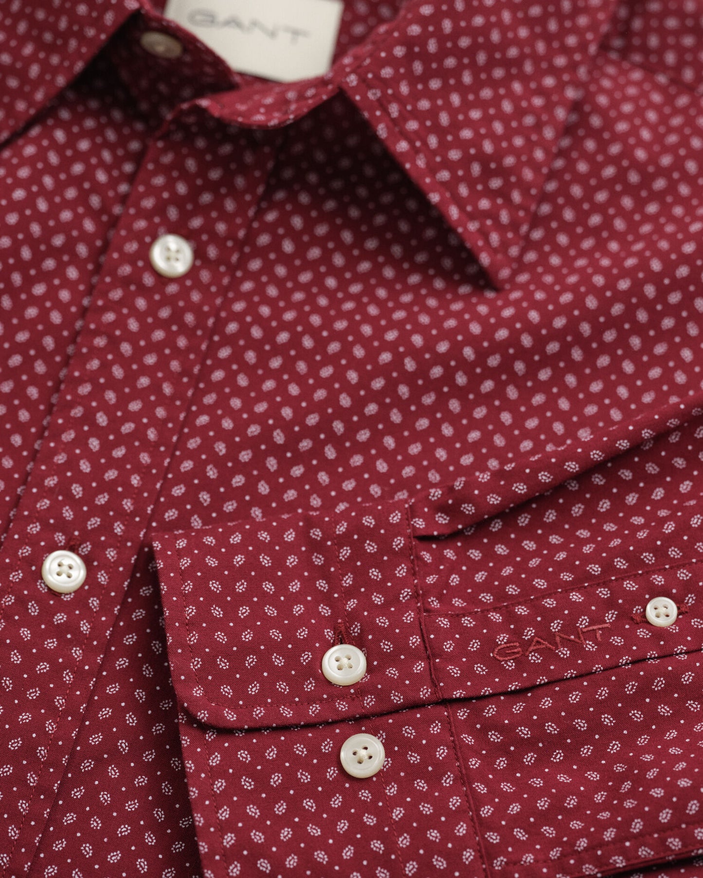 Chemise imprimé micro motifs coupe droite
