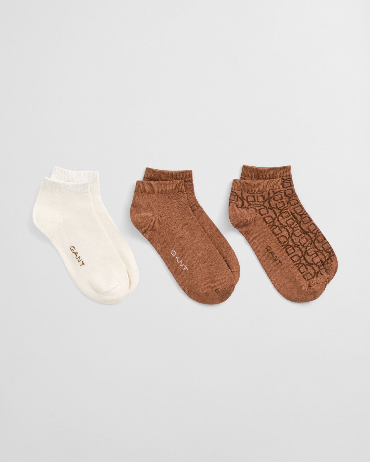 Lot de 3 paires de chaussettes monogramme hauteur cheville