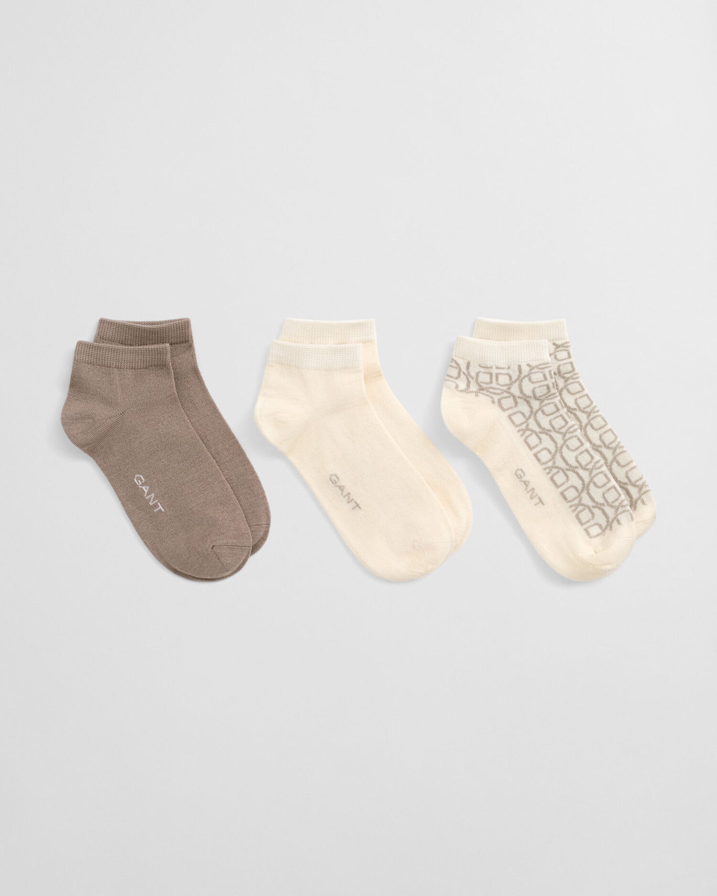Lot de 3 paires de chaussettes monogramme hauteur cheville