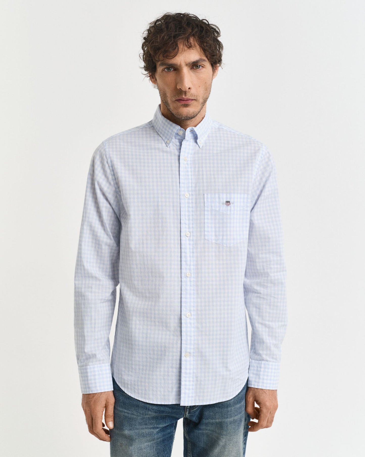 Chemise Popeline Classique Vichy Coupe Droite