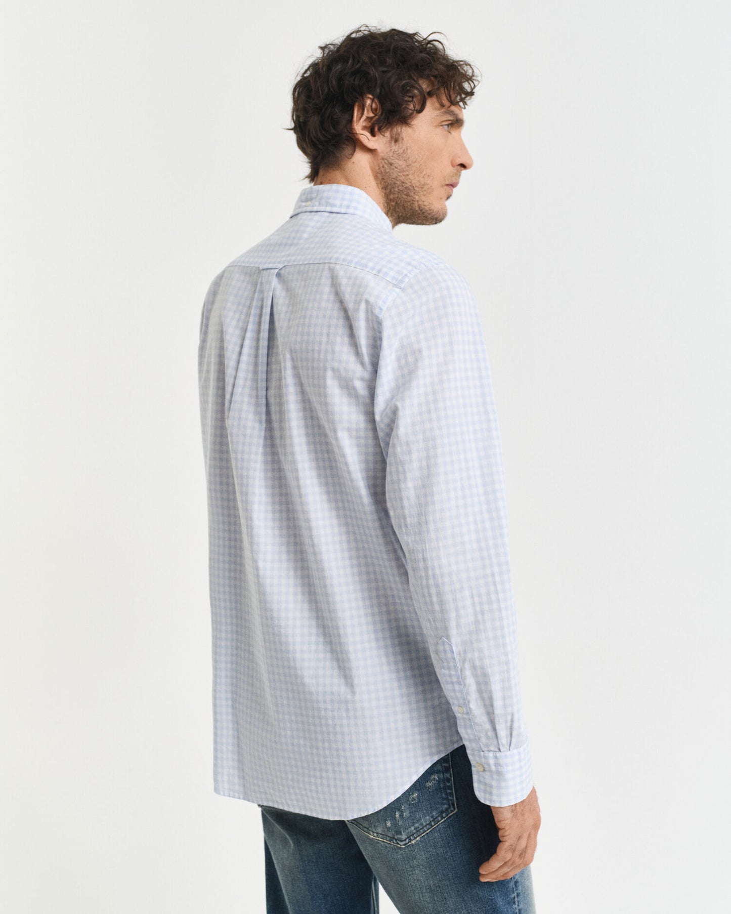 Chemise Popeline Classique Vichy Coupe Droite