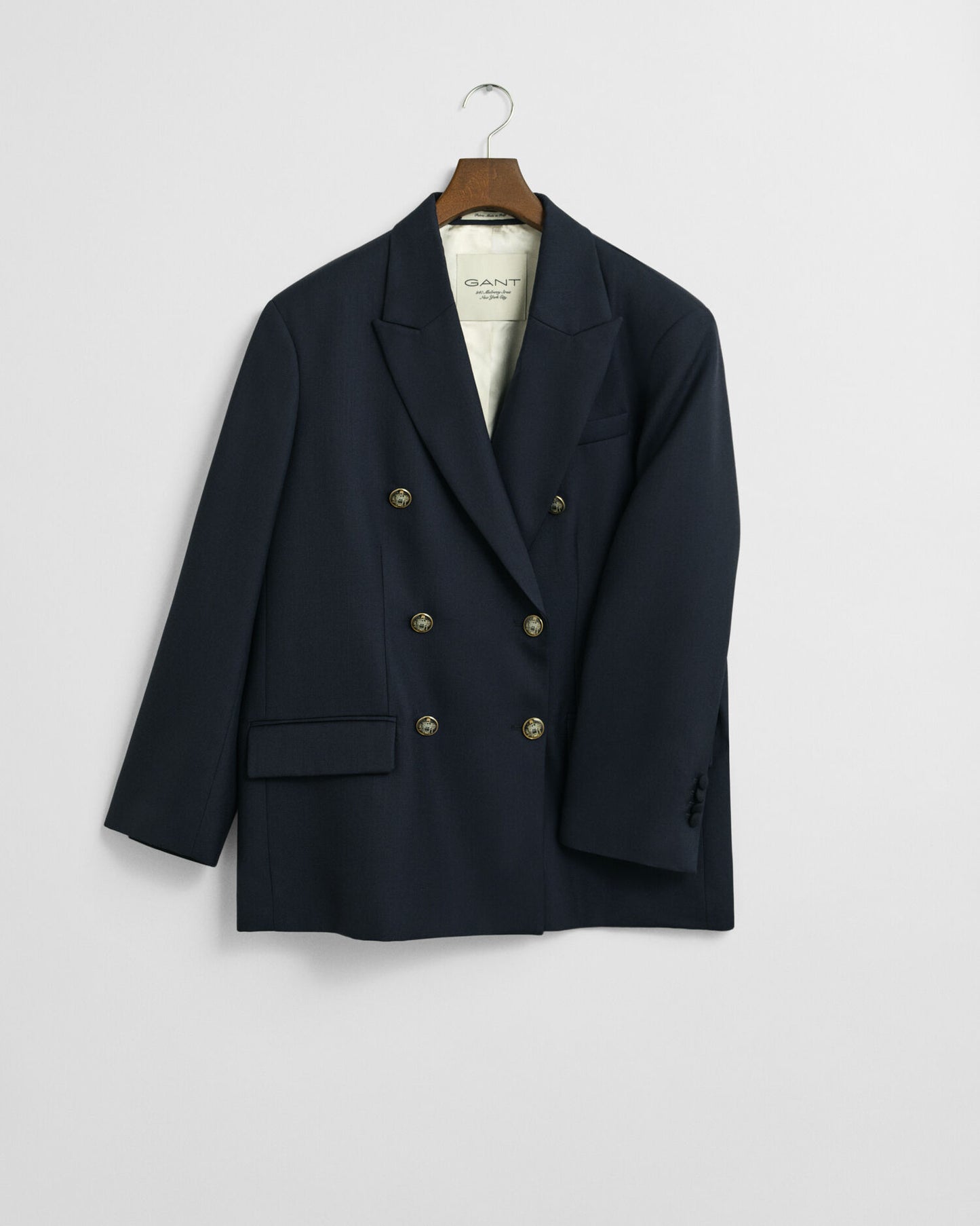 Blazer surdimensionné en hopsack de laine