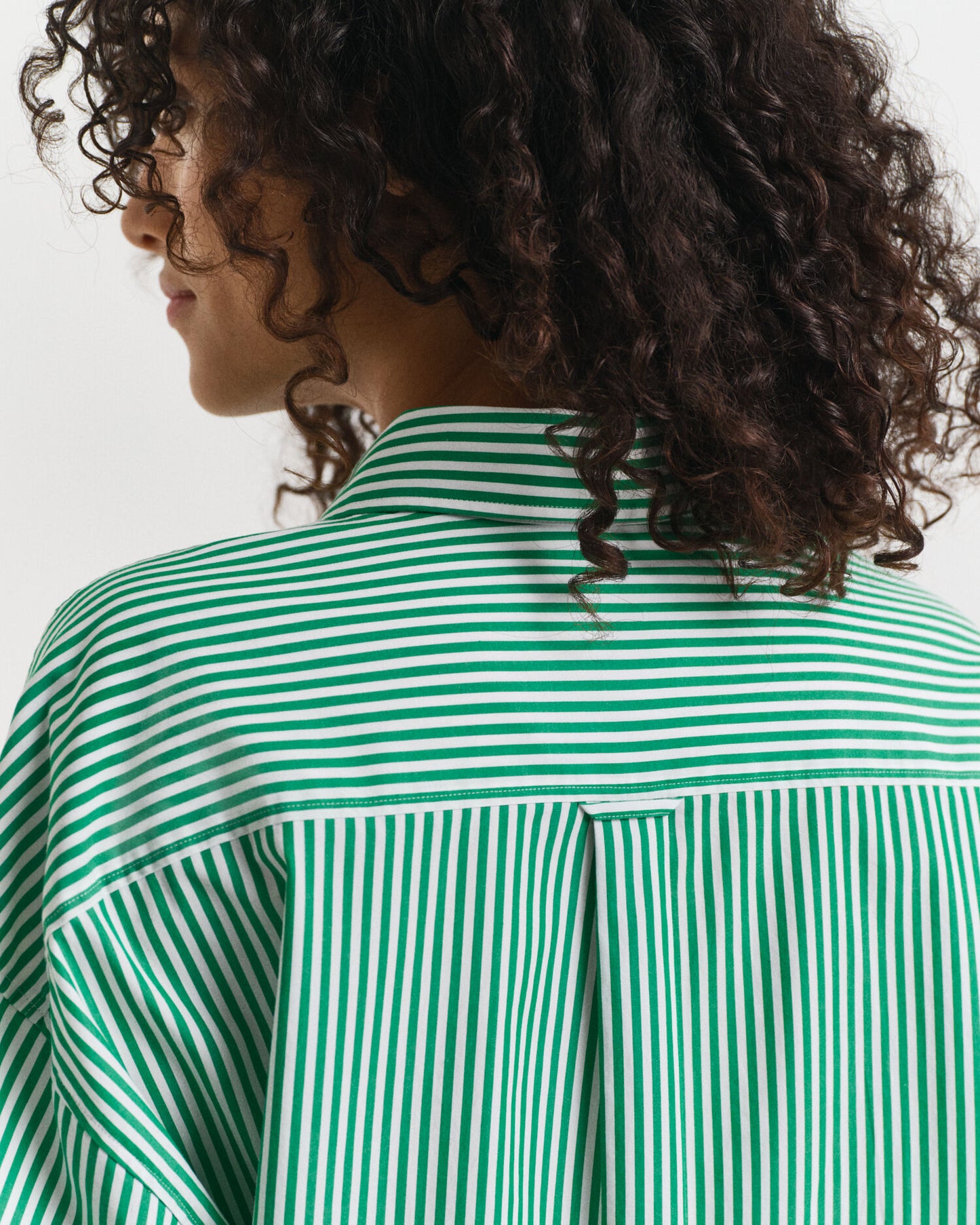Oversized Popeline-Hemd mit klassischen Streifen