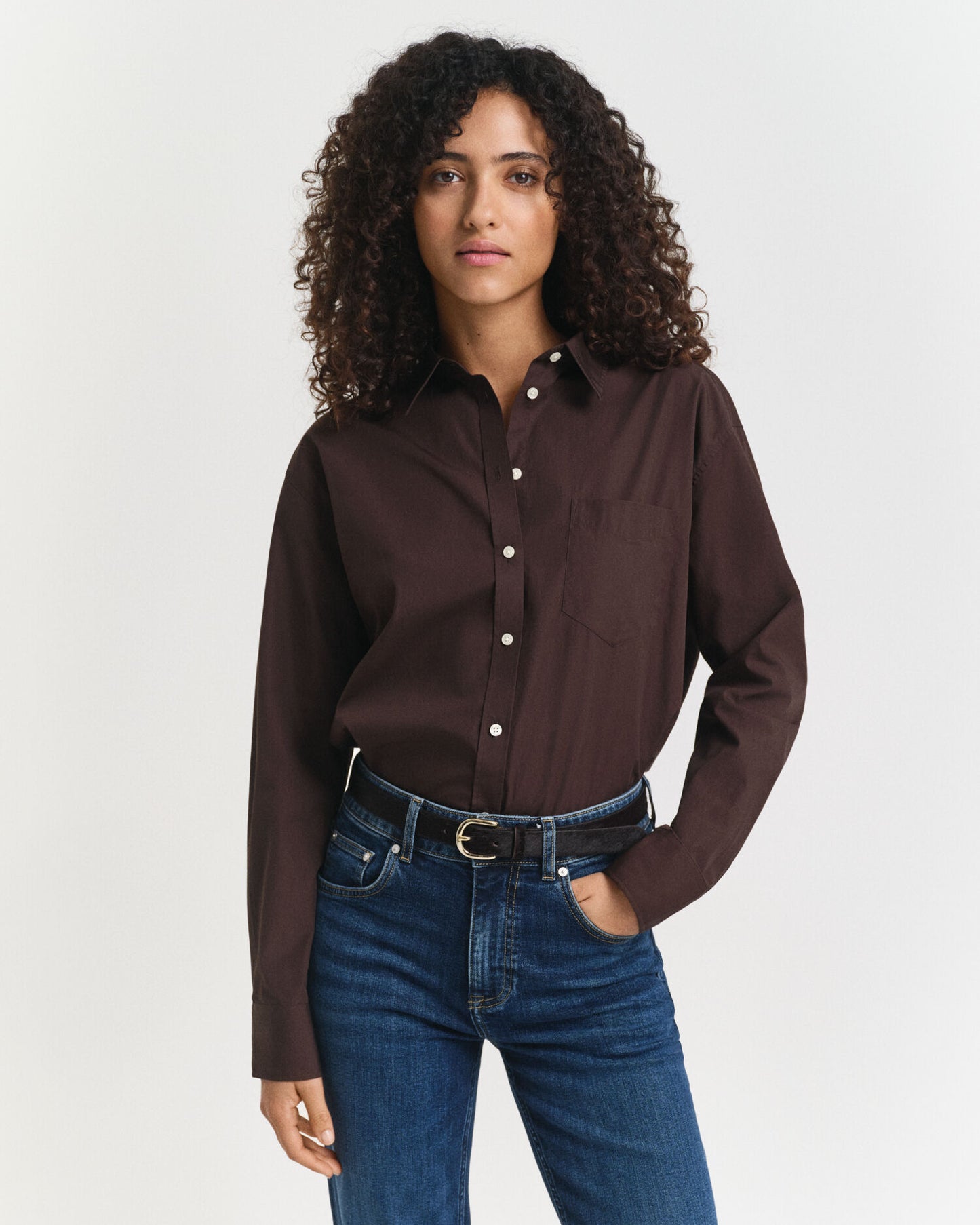 Chemise Popeline Classique Coupe Décontractée