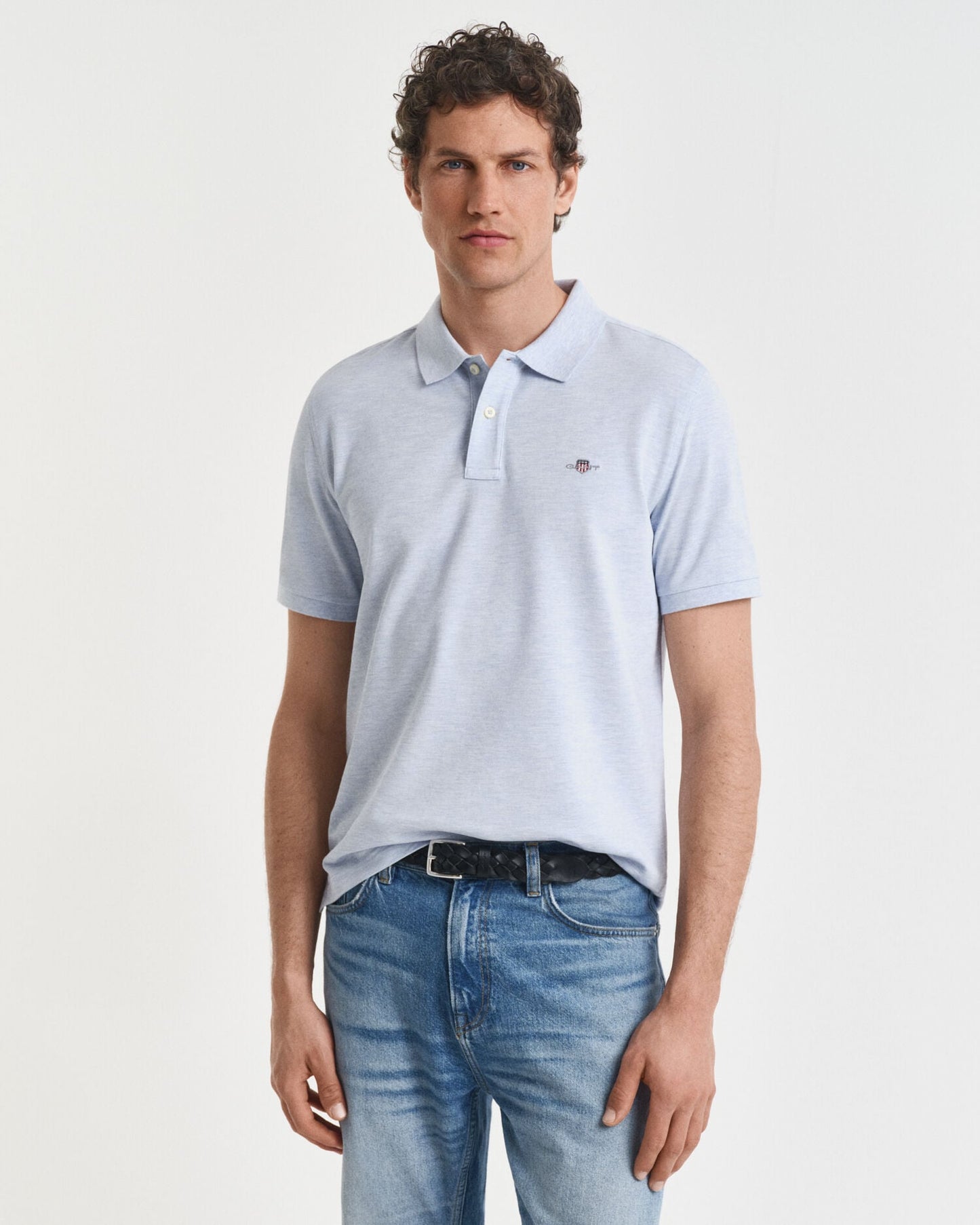 Regular Fit Polohemd aus Piqué mit Wappen