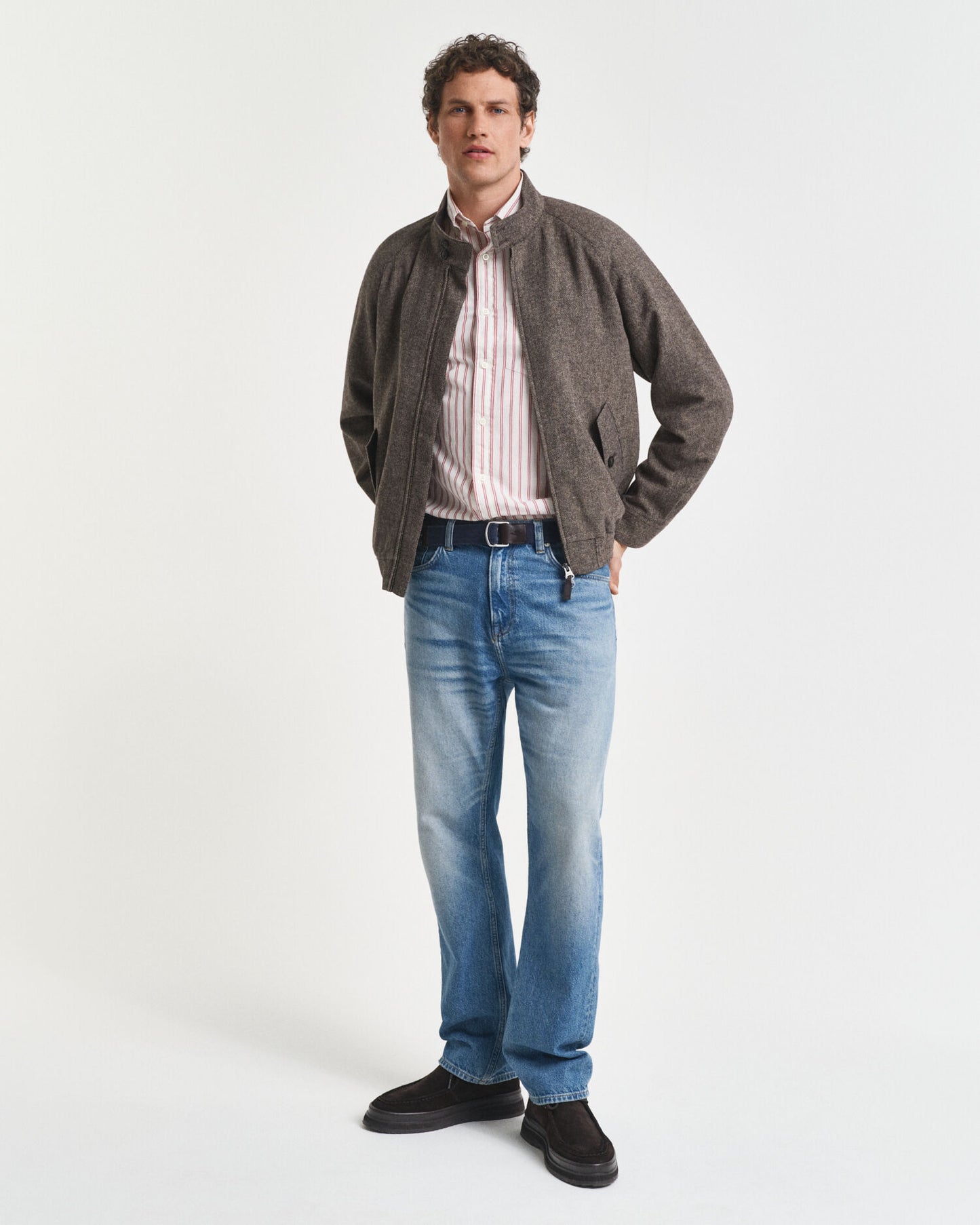 Blouson Harrington en laine mélangée