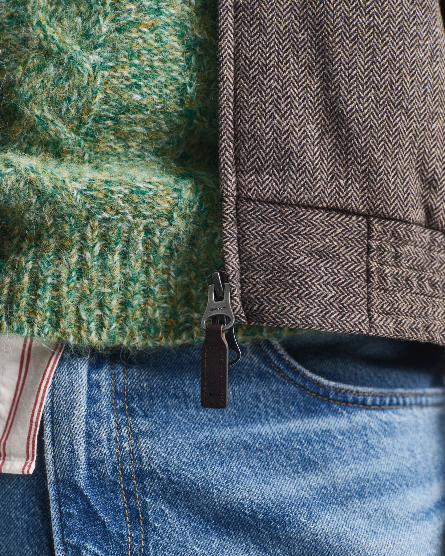 Blouson Harrington en laine mélangée