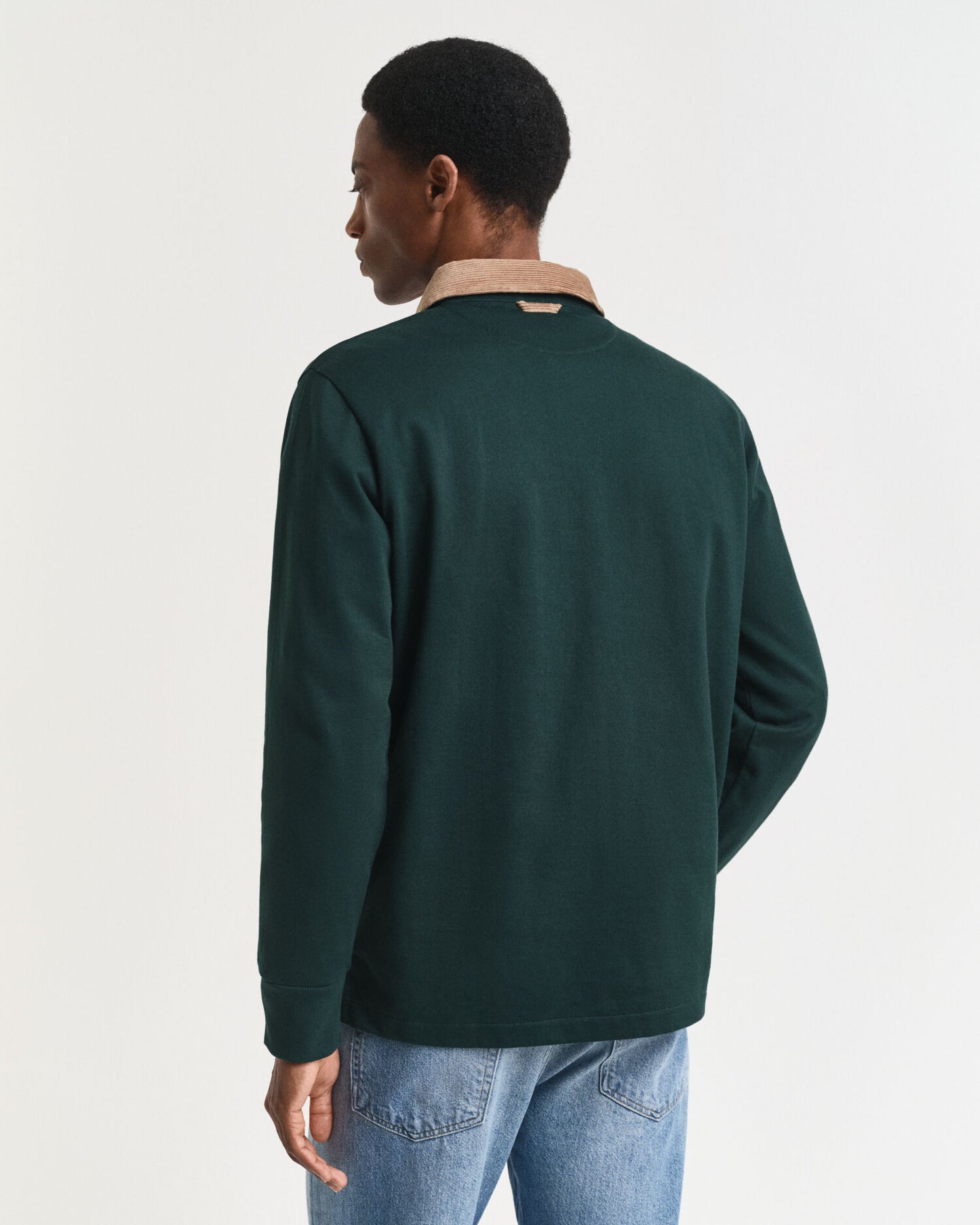 Rugger lourd à col en velours côtelé
