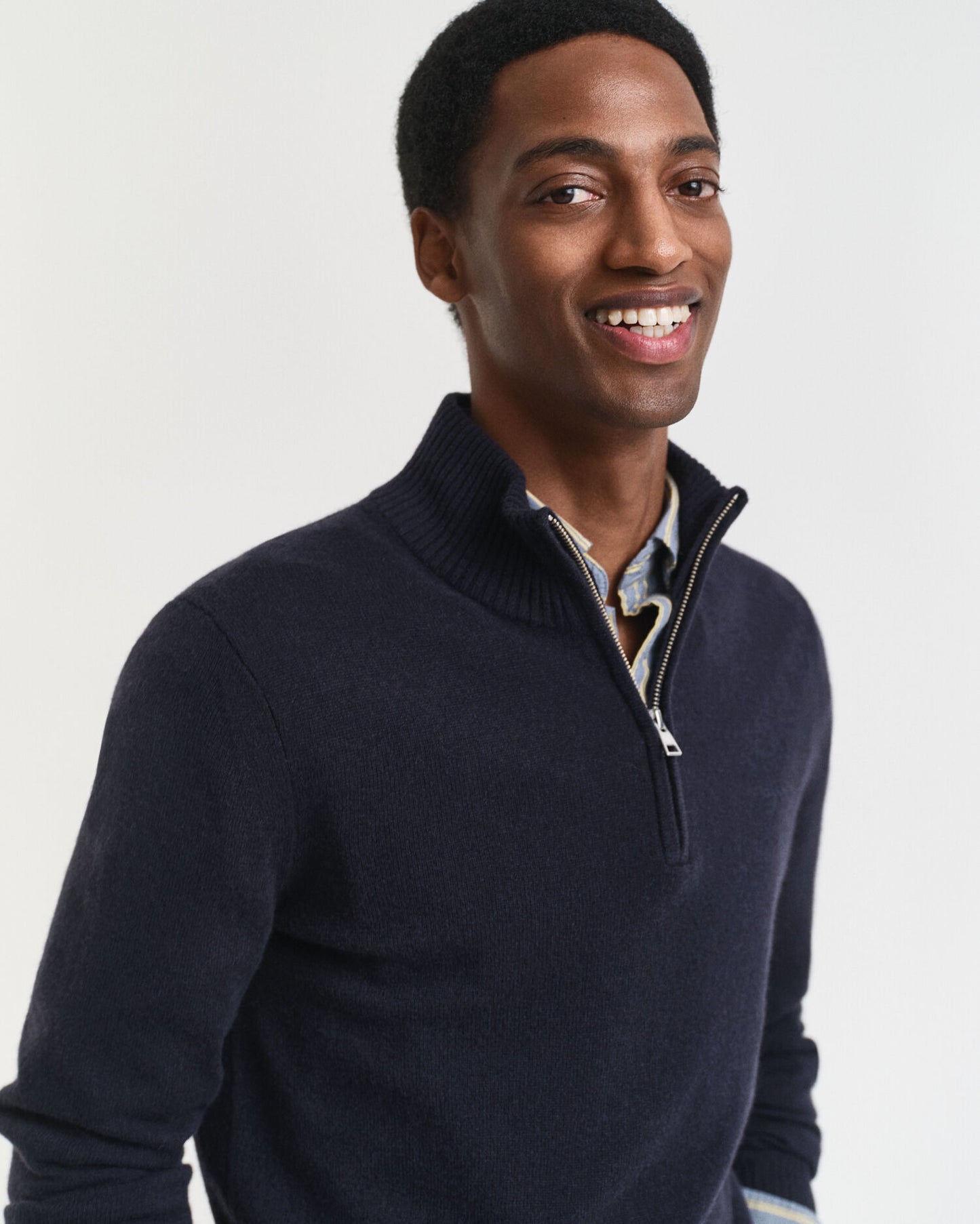 Kaschmir-Half-Zip-Pullover