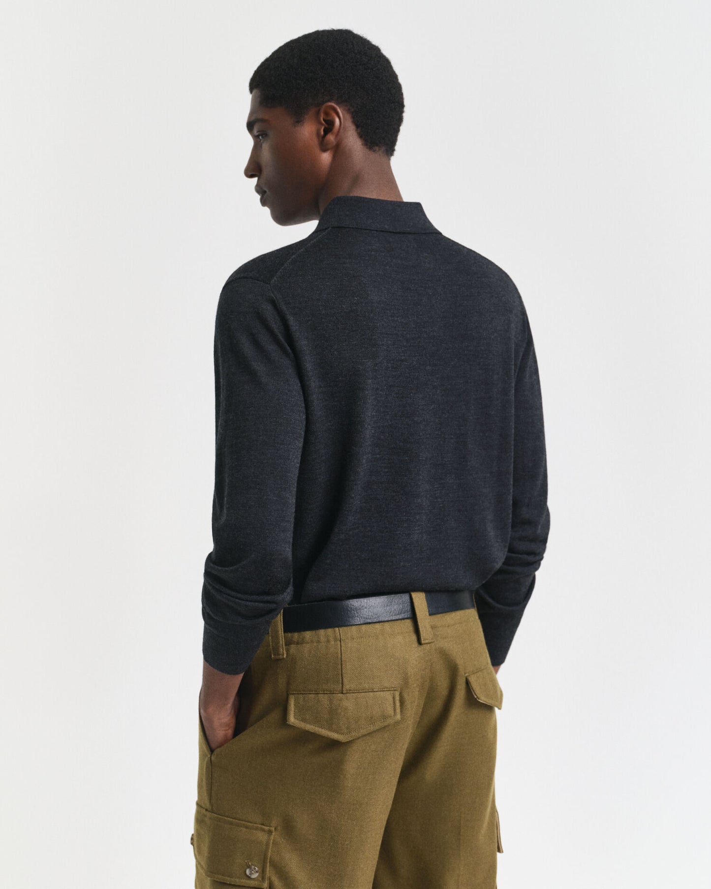 Polo-Pullover aus extrafeiner Merinowolle