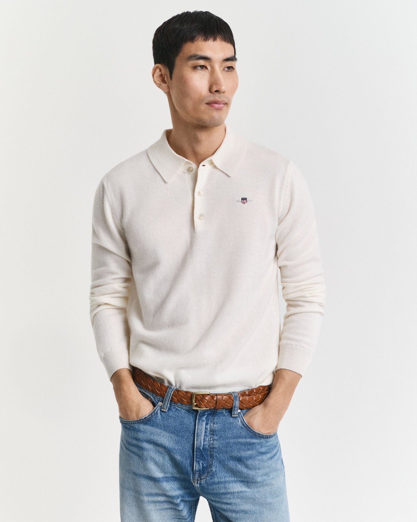 Polo en laine d'agneau superfin