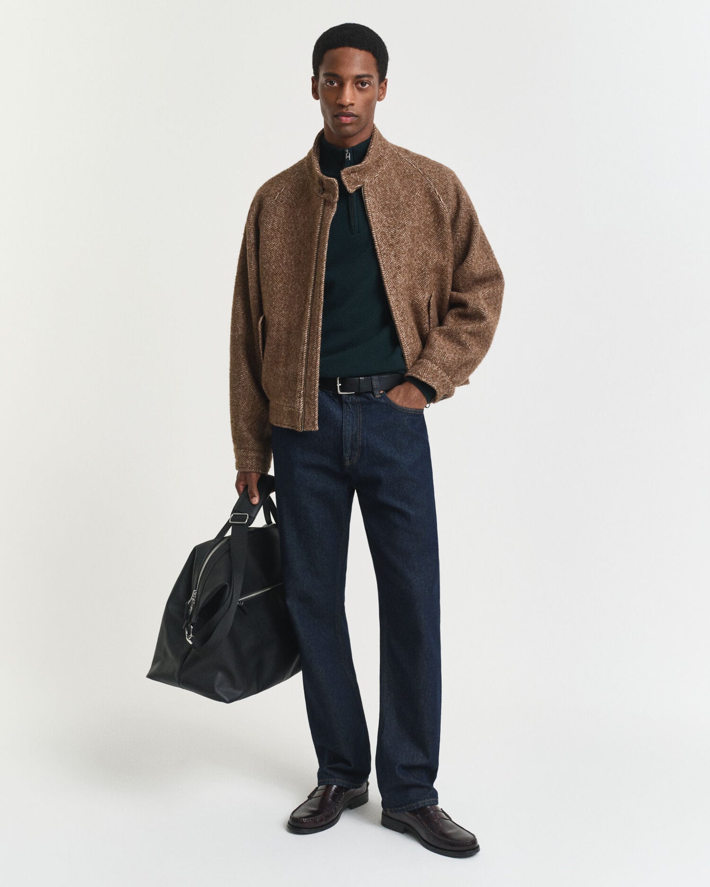 Feinste Lammwolle Half-Zip Pullover