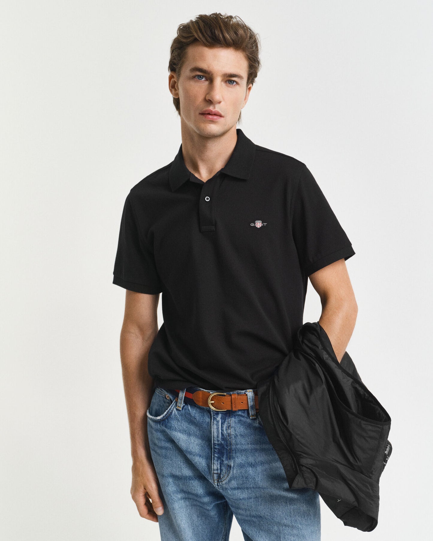 Regular Fit Piqué-Poloshirt mit Wappen
