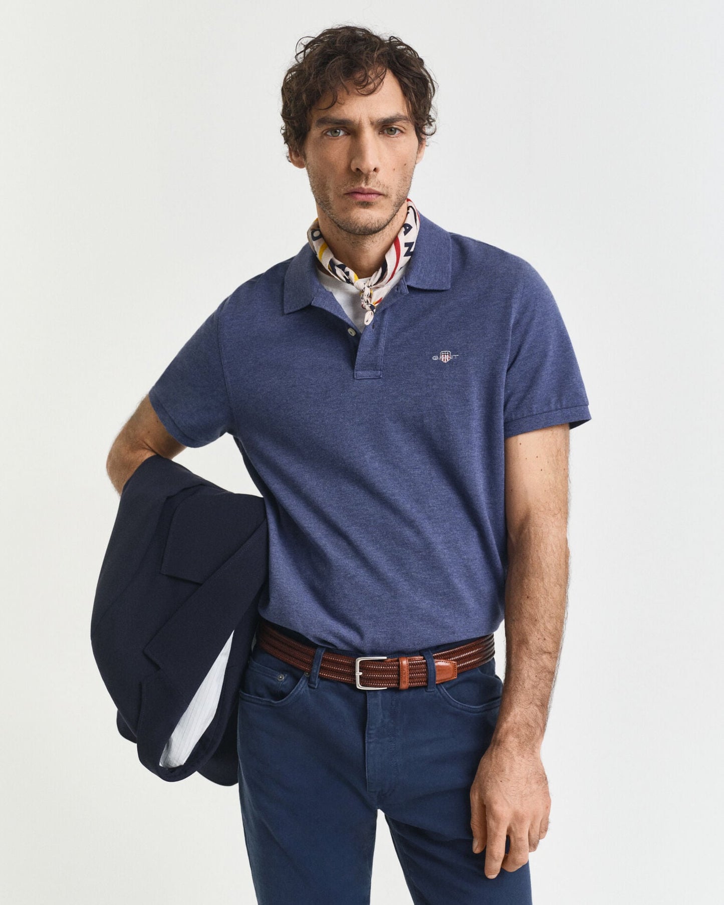 Regular Fit Polohemd aus Piqué mit Wappen