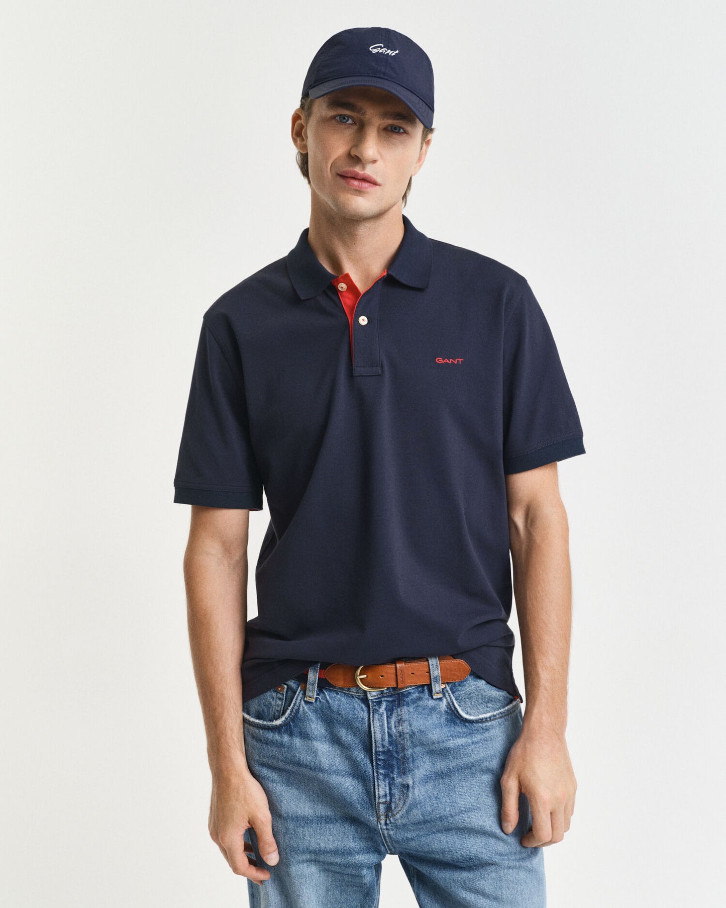 Polo-Piqué-Shirt mit Kontrastfarbe